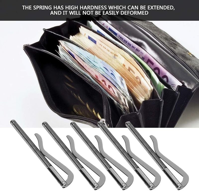 Respicefinem Money Clip 5 Pack Black Electroplated Steel High Hardness Spring 85Mm For Leather Wallet - Image 4